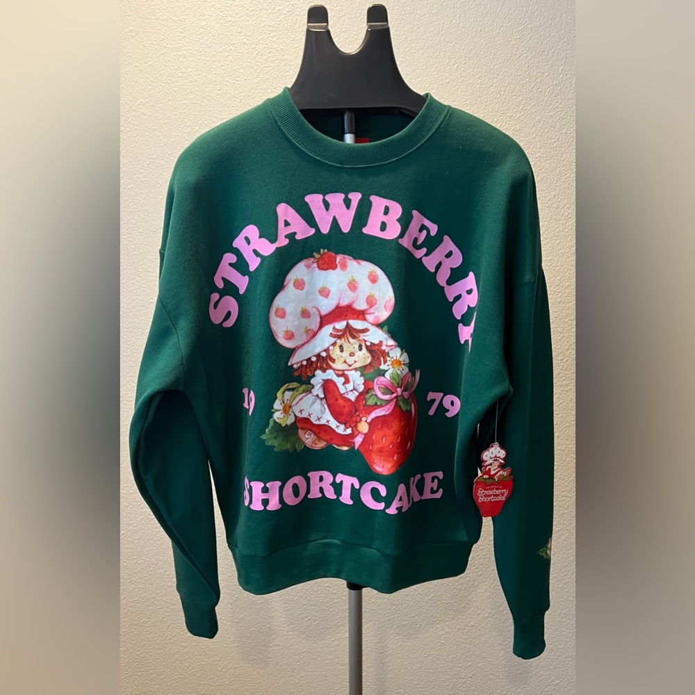 NWT Strawberry Shortcake Graphic Sweatshirt-Y2K Inspired Retro Style Size S